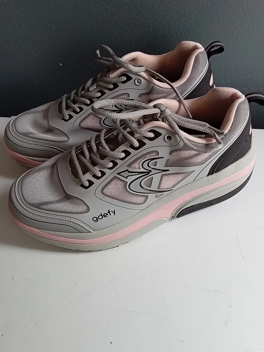 Gravity Defyer G-Defy Ion Women Walking‎ Shoes Grey Pink VersoShock Sneakers